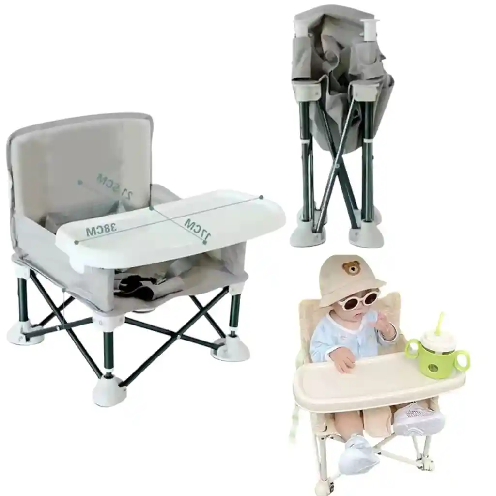 Silla Para Bebe Comedor Portatil Plegable