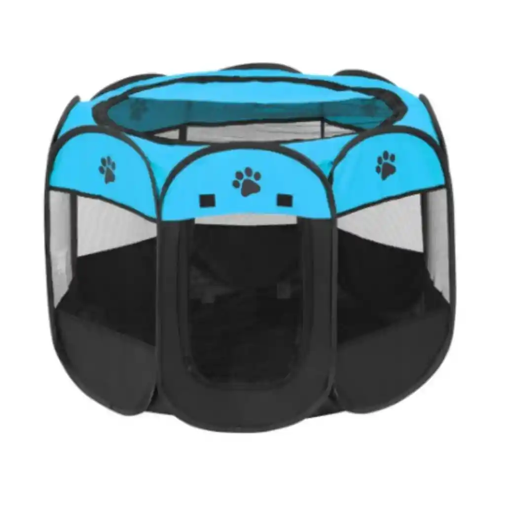 Corral Plegable Para Mascotas Pequeño 66x45 Cm Azul