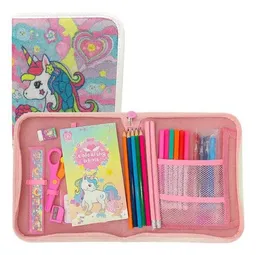 Mochila De Arte Para Niños Dinosaurio 30 Pcs Rosa