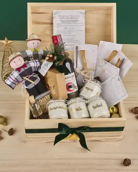 Kit Año Nuevo En Cofre Familiar Ritual De Abundancia Y Renovación