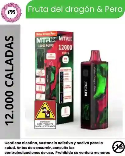 Vapeador Matrix 12.000 Puffs Water Dragon Pear