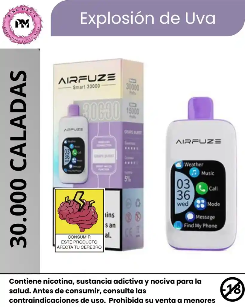 Airfuze Vape Smart 30k Grape Burst