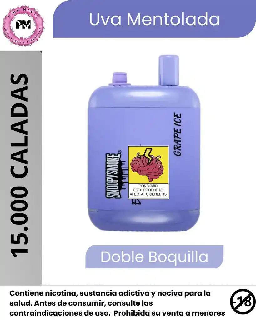 Snoopy 15.000 Puffs Vape Grape Ice	