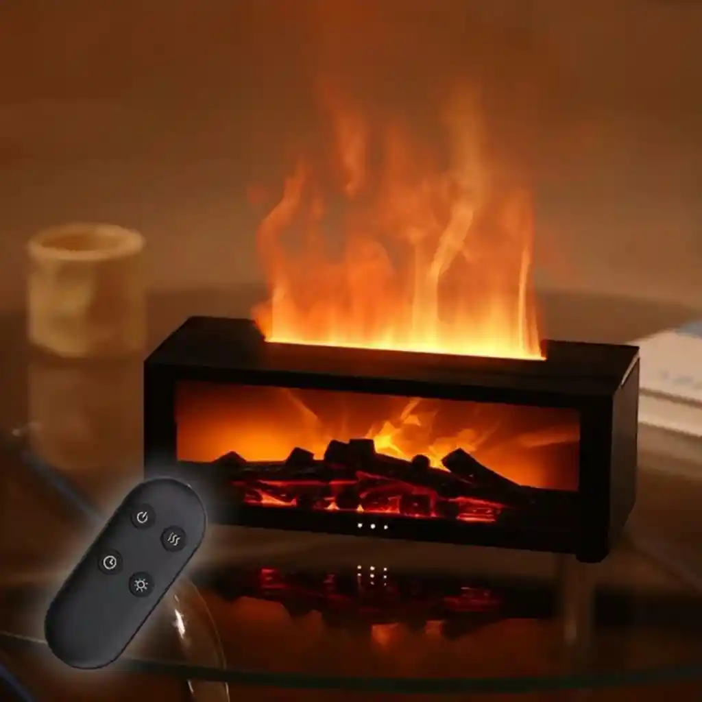 Humidificador Difusor Estilo Chimenea + Esencia