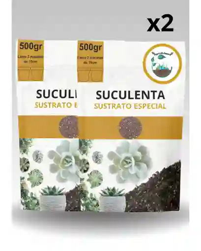 X2 Sustrato Suculenta Planta Ornamental Crecimiento Turba