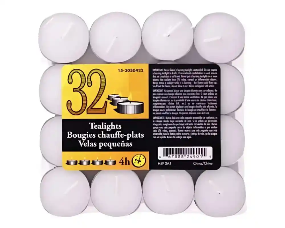 Vela Veladora Velita Esperma Cera Romantica Blanca 32 Pequeña Pebetero Decorativa Baño Té Redonda