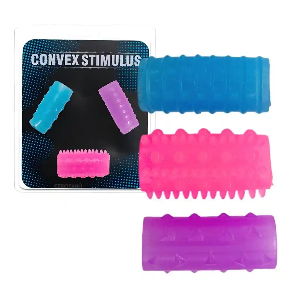 X3 Funda Para Pene Dedos Texturizado Anillo Retardante Sexual