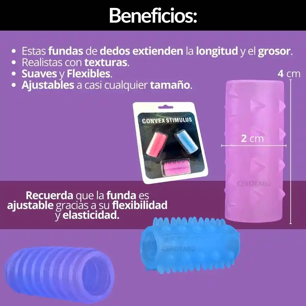 X3 Funda Para Pene Dedos Texturizado Anillo Retardante Sexual