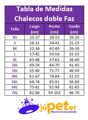 Chaleco Doble Faz Talla 3xl Para Perros