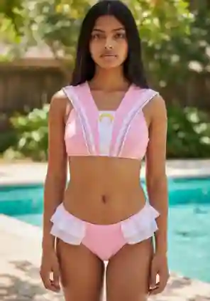 Vestido De Baño Rosado Talla S