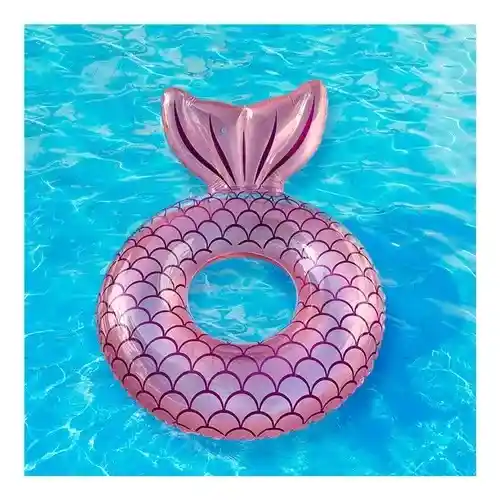 Flotador 90 Cm Inflable Piscina, Mar Cola Sirena