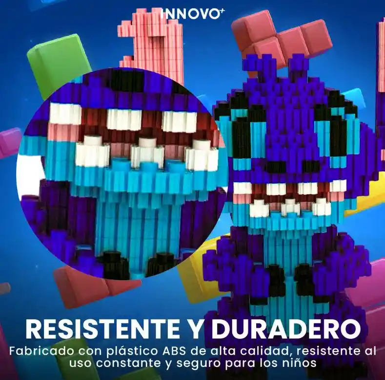 Stitch Armable Muñeco Colección 3d 1580 Piezas Bloques Mini 7mm