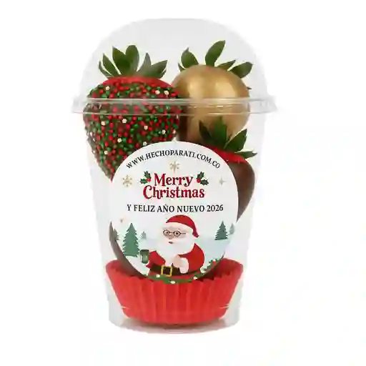 Fresas Con Chocolate Navideñas