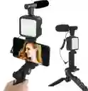 Kit De Grabación (trípode, Luz, Soporte De Celular Y Micrófono