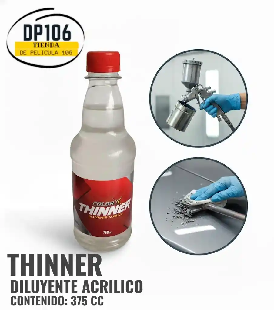 Thinner Diluyente Acrilico 375 Cc