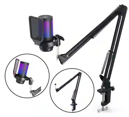 Microfóno Condensador + Brazo Flexible