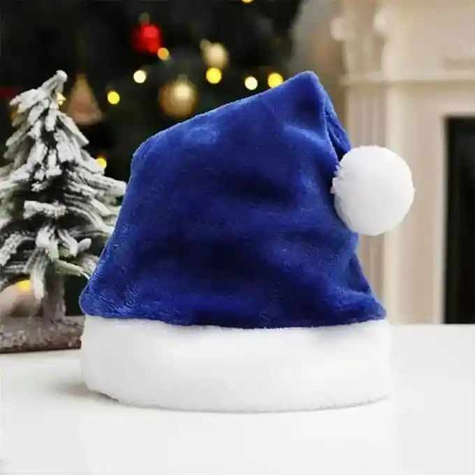 Sombrero Gorro Navideño Noel Elegante Peluche Terciopelo