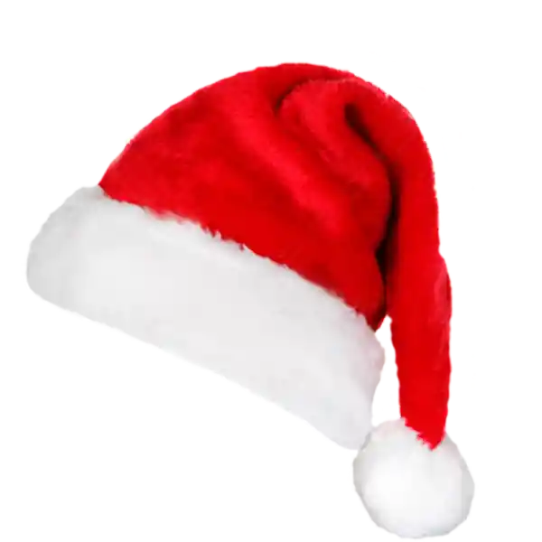 Sombrero Gorro Navideño Noel Elegante Peluche Terciopelo Rojo