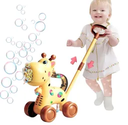 Burbujero Jirafa Unicornio Carro De Empuje Musical Para Niños