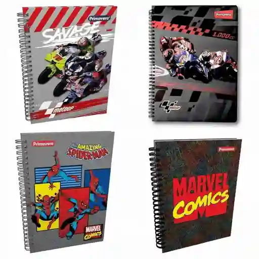 Cuaderno Argollado Cuadriculado Hombre 1 Materia Grande Primavera X80 Hojas