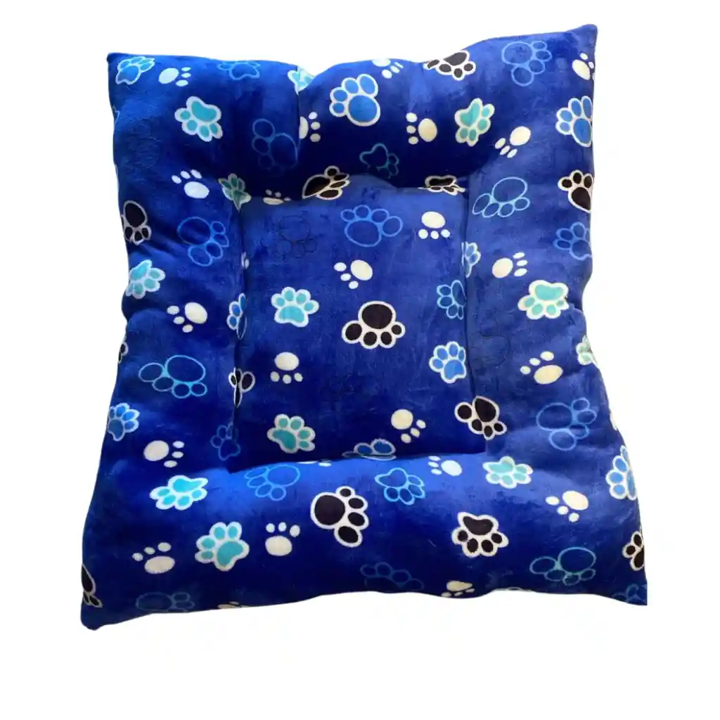 Cama Para Mascotas Sencilla Piel De Conejo Talla Xl Azul 90x80 Cm