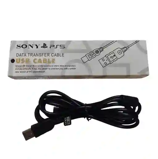 Cable De Datos Cargador 1.8 M Sony Tipo C Cable Negro Grueso Sirve Tambien Para Ps5