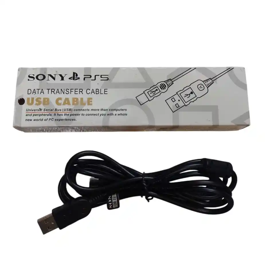 Cable De Datos Cargador 1.8 M Sony Tipo C Cable Negro Grueso Sirve Tambien Para Ps5