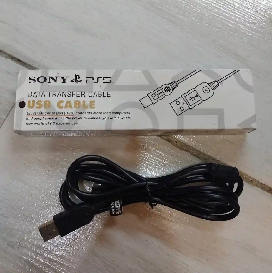 Cable De Datos Cargador 1.8 M Sony Tipo C Cable Negro Grueso Sirve Tambien Para Ps5