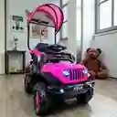 Carro Montable Bebe Paseador Musical Juguete 1-5 Años Jeep Fucsia