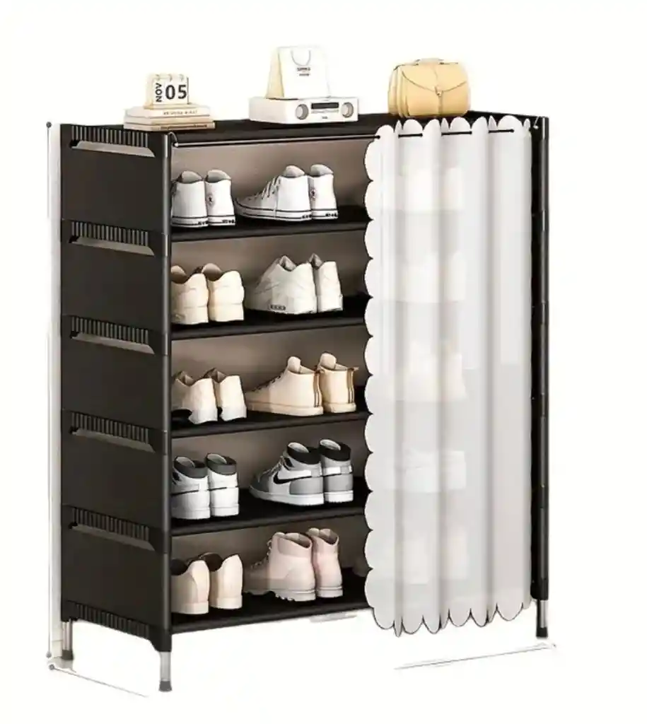 Organizador De Zapatos 5 Niveles Con Cortina