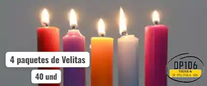 Velitas Velas 40 Und 4 Paquetes De 10 Und