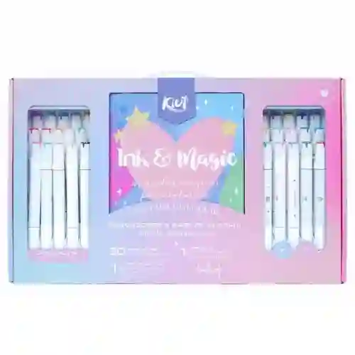 Kit Para Colorear Kiut Ink & Magic - X30 Marcadores Doble Punta
