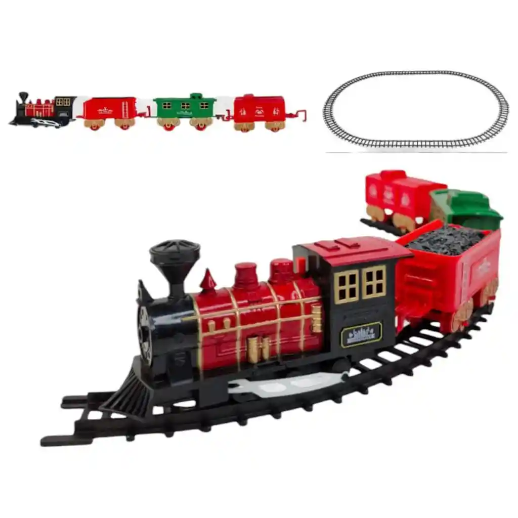 Pista De Tren Para Arbol Navideño 14 Piezas 63cm