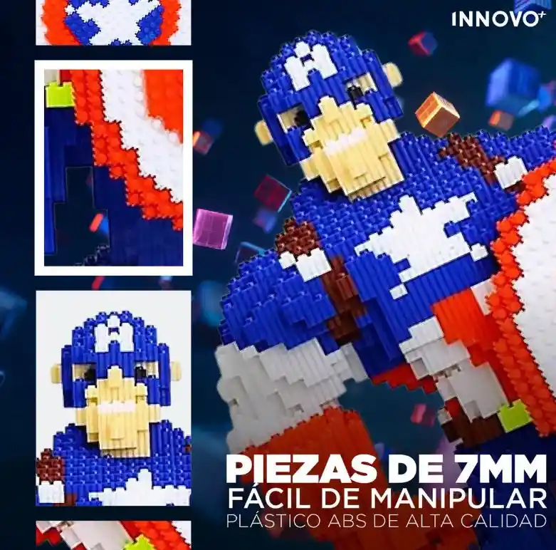 Juguete Armable Figura Capitán América 8100 Piezas Figura 8100