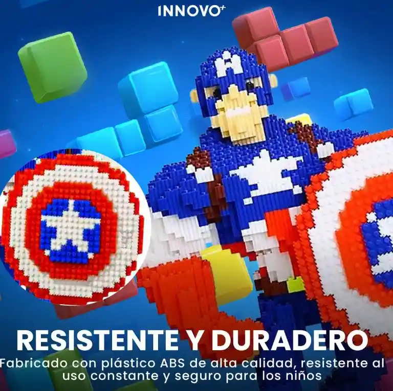 Juguete Armable Figura Capitán América 8100 Piezas Figura 8100