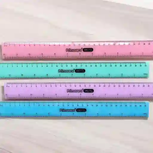 Regla Plastica 30cm Pastel Primavera