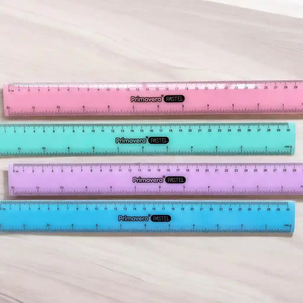 Regla Plastica 30cm Pastel Primavera