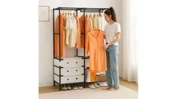 Organizador Tendedero De Ropa Y Zapatero 2 Niveles