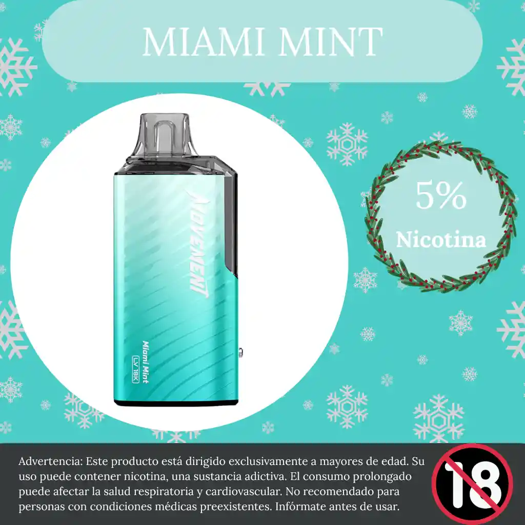 Vape 18.000 Bocanadas Miami Mint