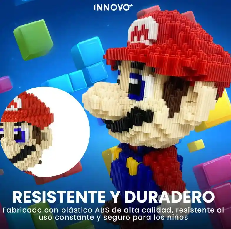 Mario Bros Muñeco Bloques Armables Magic Block 4550 Piezas Grande
