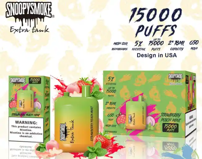 Vape 15.000 Puffs Strawberry Peach Mint