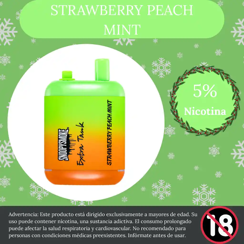 Vape 15.000 Puffs Strawberry Peach Mint