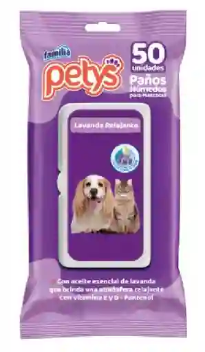 Petys Paños Humedos Lavanda Relajante 50 Und