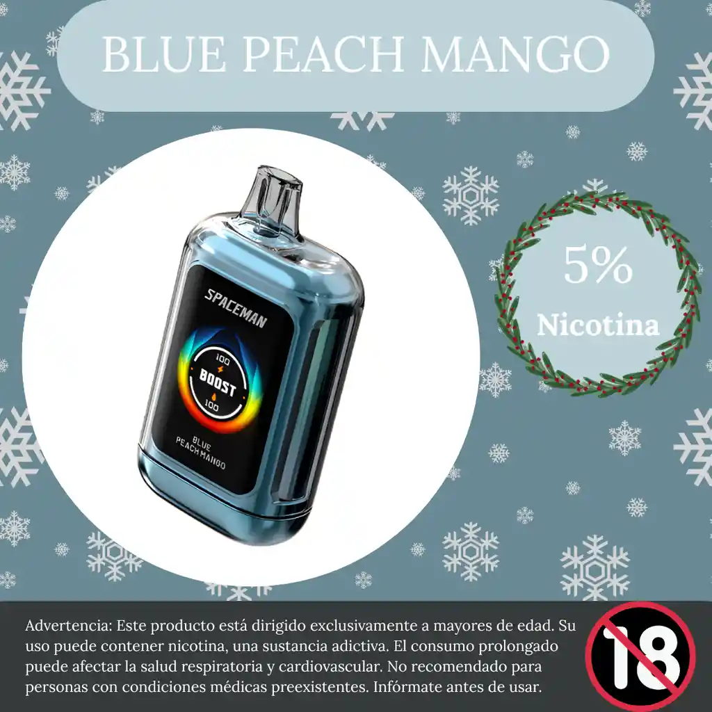 Vape 18.000 Puff Blue Peach Mango