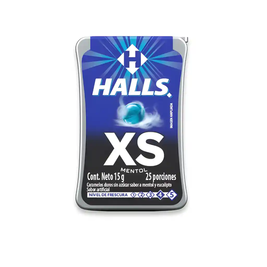 Halls Xs Mentol 15 G X Unidad | Frescura Instantánea