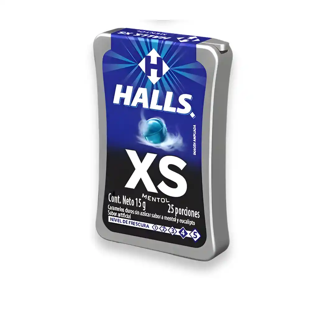 Halls Xs Mentol 15 G X Unidad | Frescura Instantánea