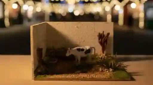 Corral Vaca Arena 13 Cm Ancho Decoracion Navideña