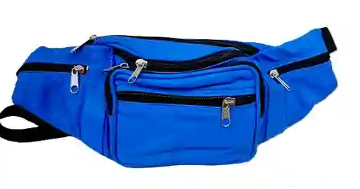 Riñonera De Cuero Azul