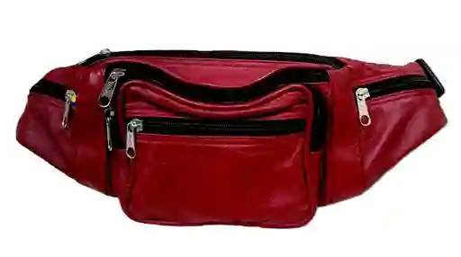 Riñonera De Cuero Roja
