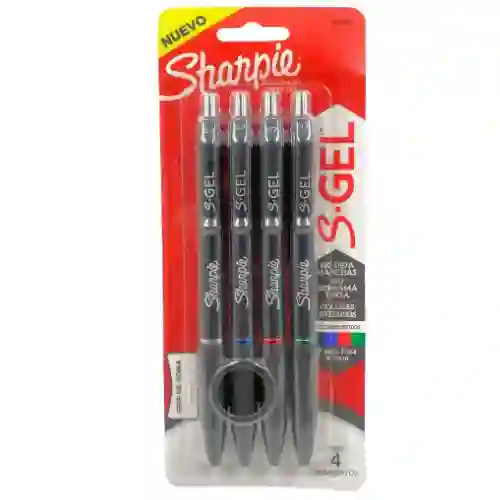 Sharpie S-gel Tinta Colores Básicos - Negro X4